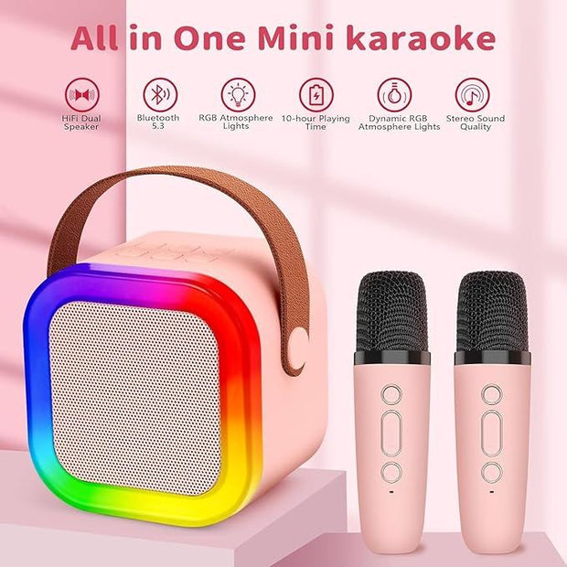 Portable Karaoke sound system with 2 Wireless Mikes